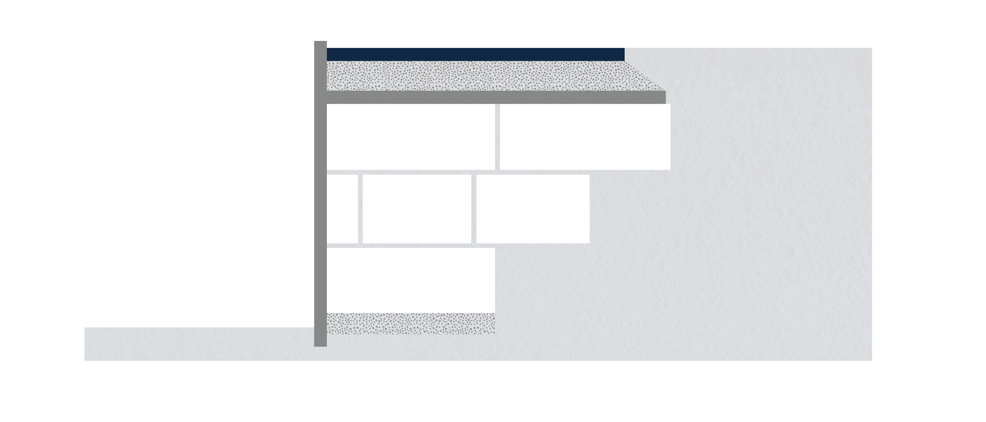 Geofoam retaining walls model retaining wall 2D model